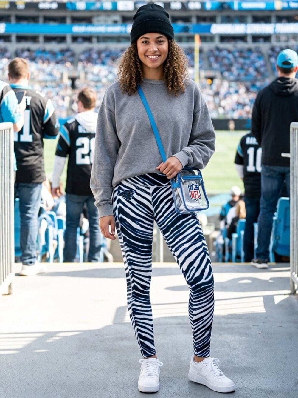NFL Team Apparel Carolina Panthers Athleisure Leggings 3117